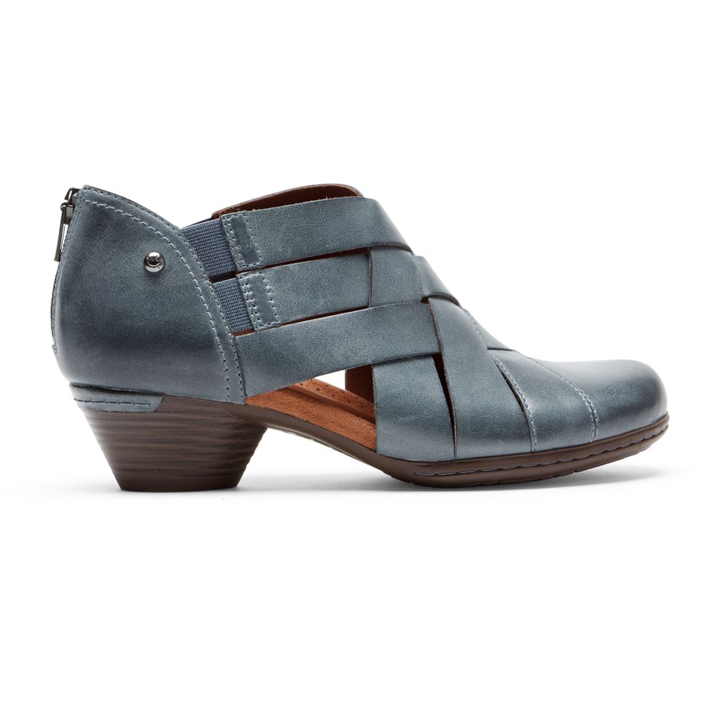 Botins Rockport Cobb Hill Laurel Woven Senhora - Azuis ( 598-WJPABZ )